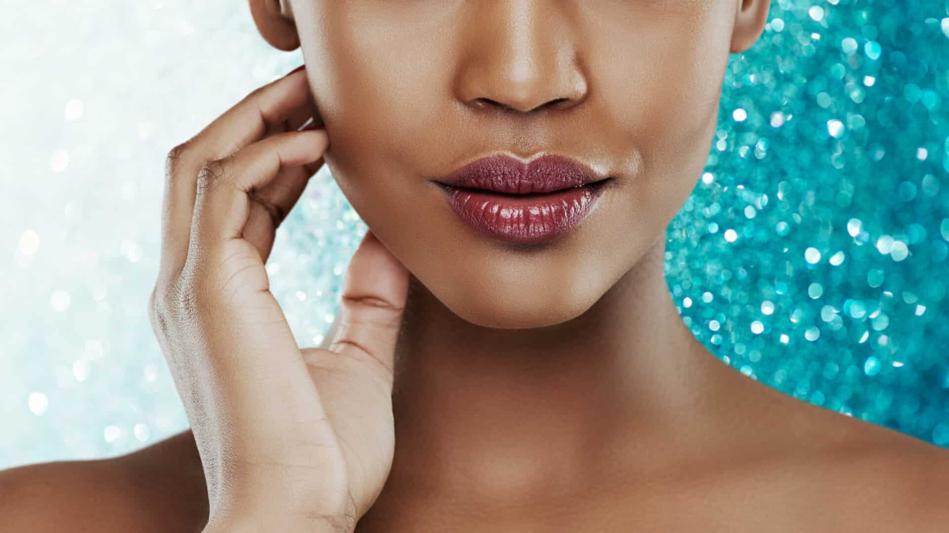 lower part of a woman's face