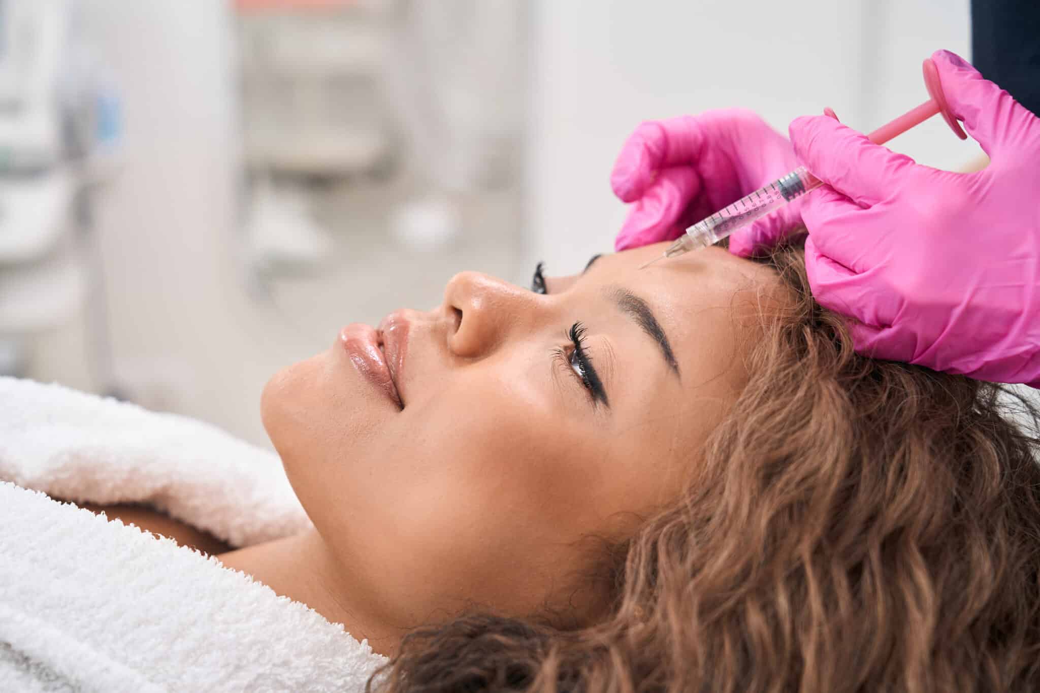 woman receiving botox